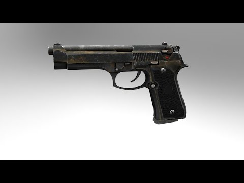 Пистолет Beretta M9 (скачать 3D модель)