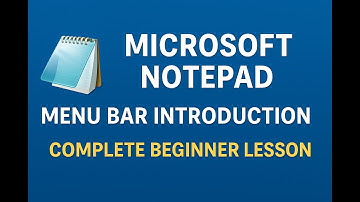 Microsoft Notepad Menu Bar Introduction in Kannada | Complete Beginner Lesson