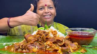 BIGBITES,EATING RICE WITH SPICY 🔥🔥 MUTTON KOSHA,,HUGE RICE।।