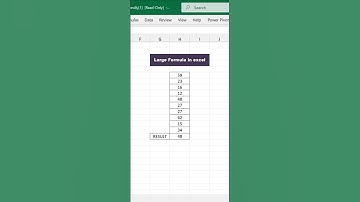 How use Large formula in excel #excel #excelshortcuts #exceltricks