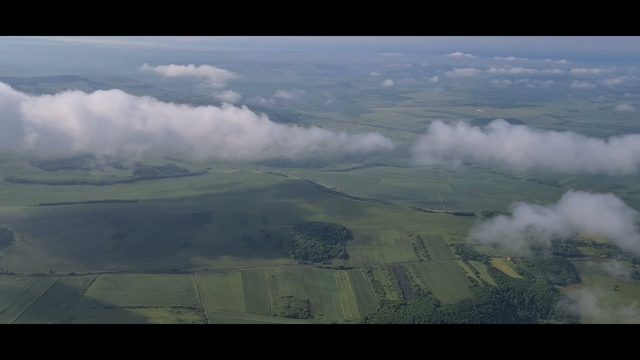Morning fly over the clouds on paramotor H&E mv2 parapanta itv piper