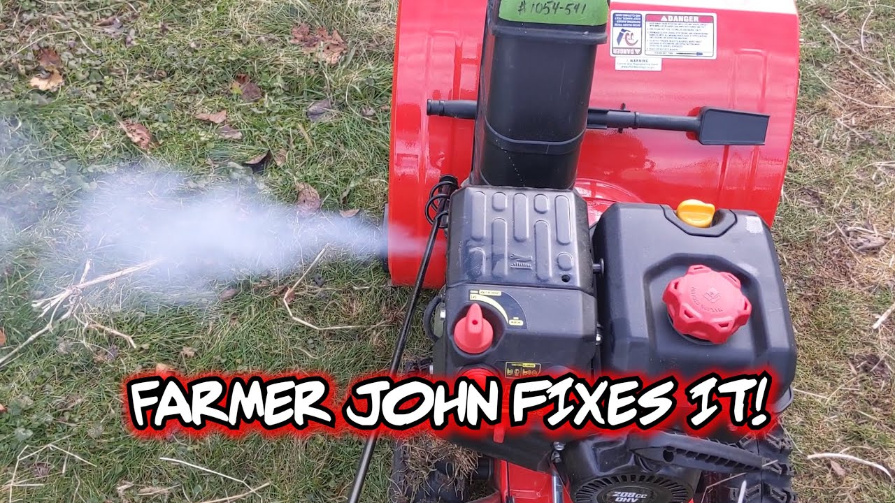 Fixing Snowblower White Smoke Craftsman SB410 Snowblower White Smoke