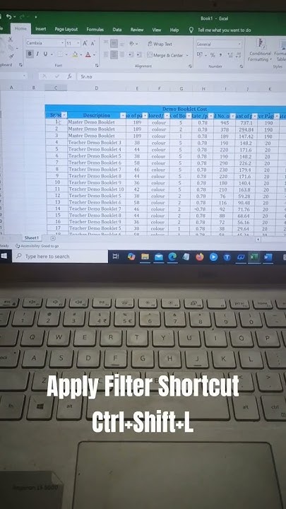 How To Apply A Filter Shortcut Key In Excel excel shorts shortsvideo how-to-apply-a-filter-shortcut-key-in-excel-excel-shorts-shortsvideo