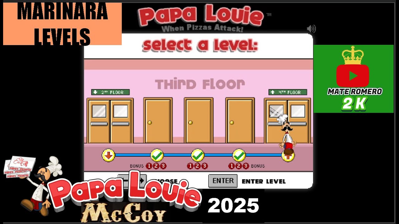 PAPA LOUIE MCCOY 2025! | Papa Louie: When Pizzas Attack! - THIRD FLOOR Marinara Levels