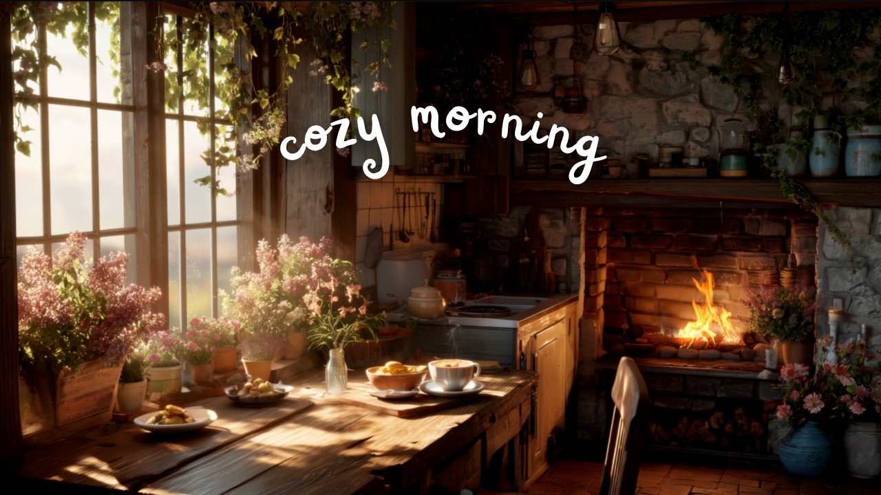 A Quiet Morning in the Countryside | Cozy Kitchen Ambience 🌼