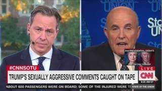 CNN'S Jake tapper grills Rudy giuliani   Epic show down trump
