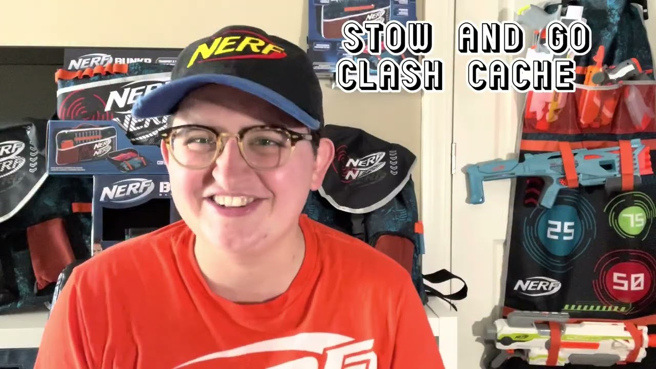 Nerf Bunkr BKN-3426 Gear 2 Go Pouch-Licenced Nerf Storage Solution For Extra Darts And Ammo Clips-Features Lightweight, Easy Access Flaps, Carry Handle And Belt Loop, 8 Years