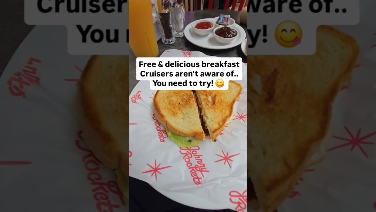 free cruise breakfast option on royal Caribbean. #CruiseTip #symphonyoftheseas #cruise #cruiselife