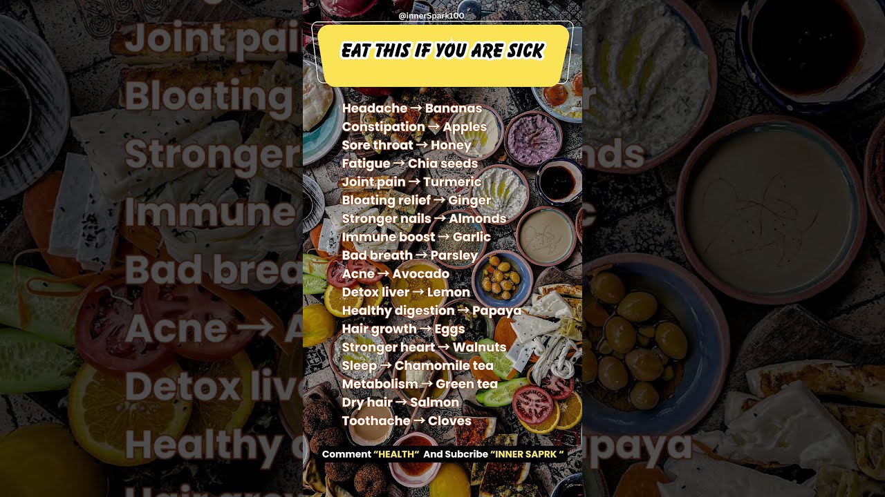 EAT THIS IF YOU FEEL SICK 18 Natural Foods That Heal FAST