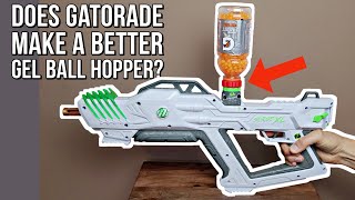 How To Use GATORADE BOTTLE on GEL BLASTER 3D Printed Hopper Adapter for 12oz Gat
