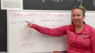 5.5 - Solving Quadratics by Extracting the Square Root