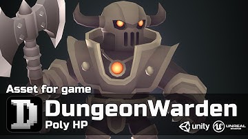 Poly HP - DungeonWarden | 3D | For UE/Unity | Game Ready