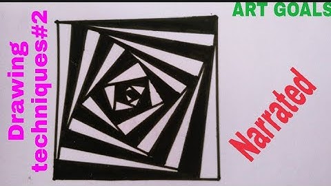 DRAWING TECHNIQUES #2// SQUARE 3D ART USING PARADOX PATTERN // HOW TO DRAW 3D PARADOX SQUARE