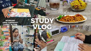 STUDY VLOG | 32 🙋♀️📖 | SUNDAY IN LIFE OF WORKING IAS ASPIRANT | UPSC STUDY VLOG | STUDY MOTIVATION