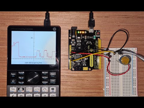 HP Prime G2 connected directly to an Arduino Leonardo, LDR sensor Graphing.