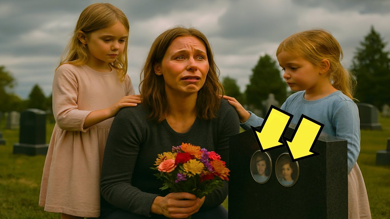 ELLE PLEURAIT SUR LA TOMBE… JUSQU'À CE QUE DEUX FILLES DISENT  ILS VIVENT AVEC NOUS