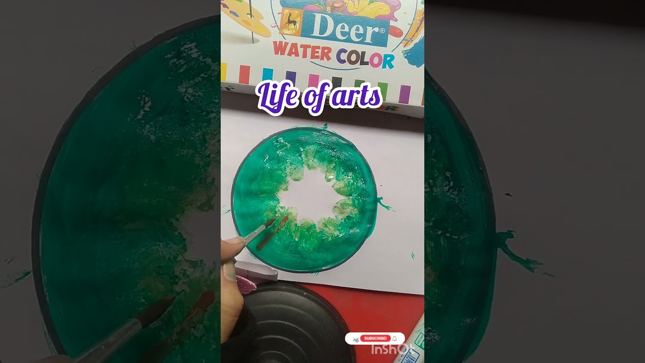 Easy painting techniques with tissue paper //Forest sky