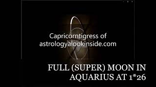 FULL MOON IN AQUARIUS - QUICK ASTROLOGY READING FOR LIBRA