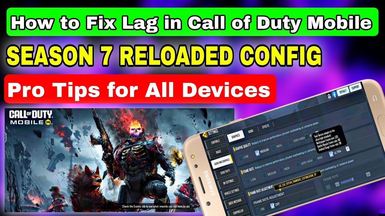 How to Fix Lag in Call of Duty Mobile | Season 7 | Codm Config | Pro ...