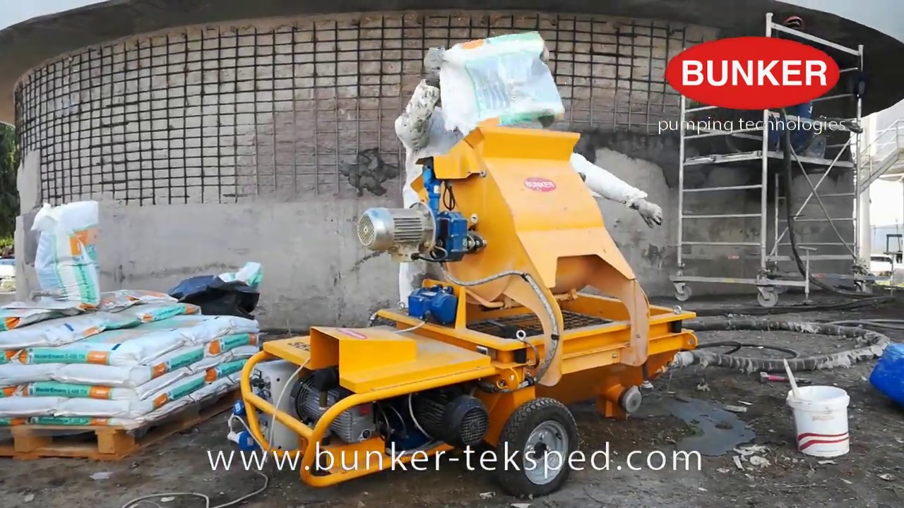 Spruzzatura di malta fibrorinforzata - BUNKER S8 EVM