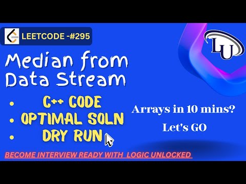 📊 Find Median from Data Stream – Leetcode 295 | C++ DSA | Heaps Explained