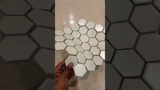 Mosaic tiles hexagons tiles subway tiles #tiles #vitrifiedtiles #viral #video #youtube #kitchen