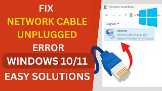 Celebrity Fix Network Cable Unplugged Error in Windows 10/11 | Easy Solutions Wealth