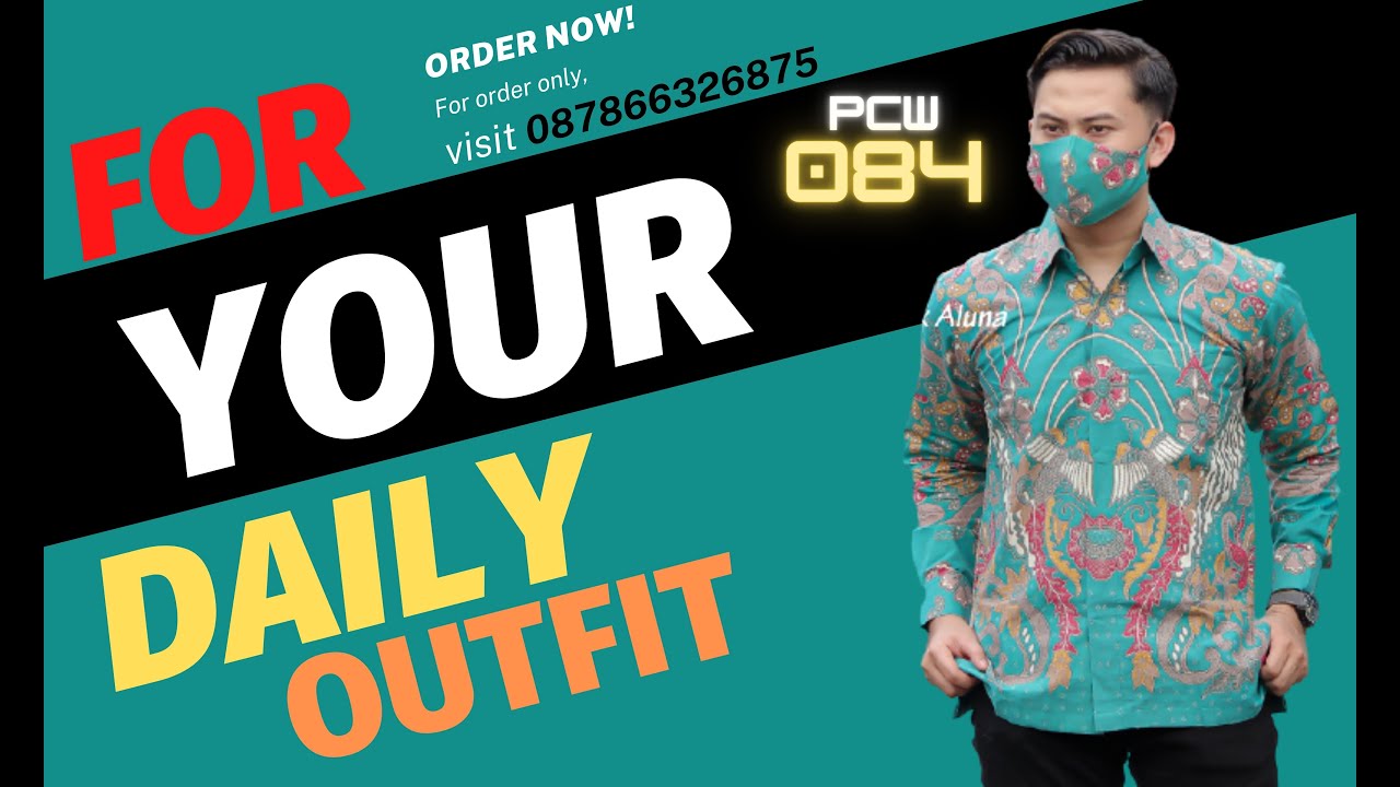 Baju Kemeja Batik Pria Lengan Panjang Premium Modern Pesta Kantoran 84