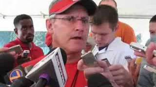 Head Coach Jim Tressel at First Fall Practice