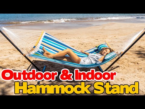 2 Person Heavy Duty Hammock with Stand for Outdoor & Indoor SUPERJARE Hammock with Stand by Akma Ndut