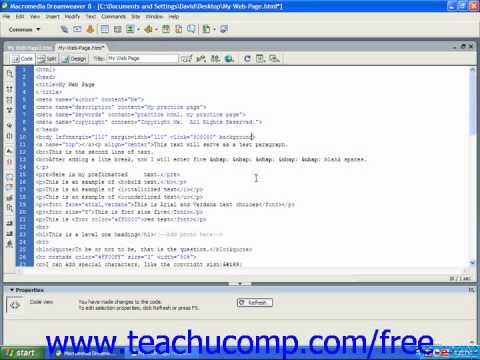 HTML Tutorial Images as a Page Background Training 8.12