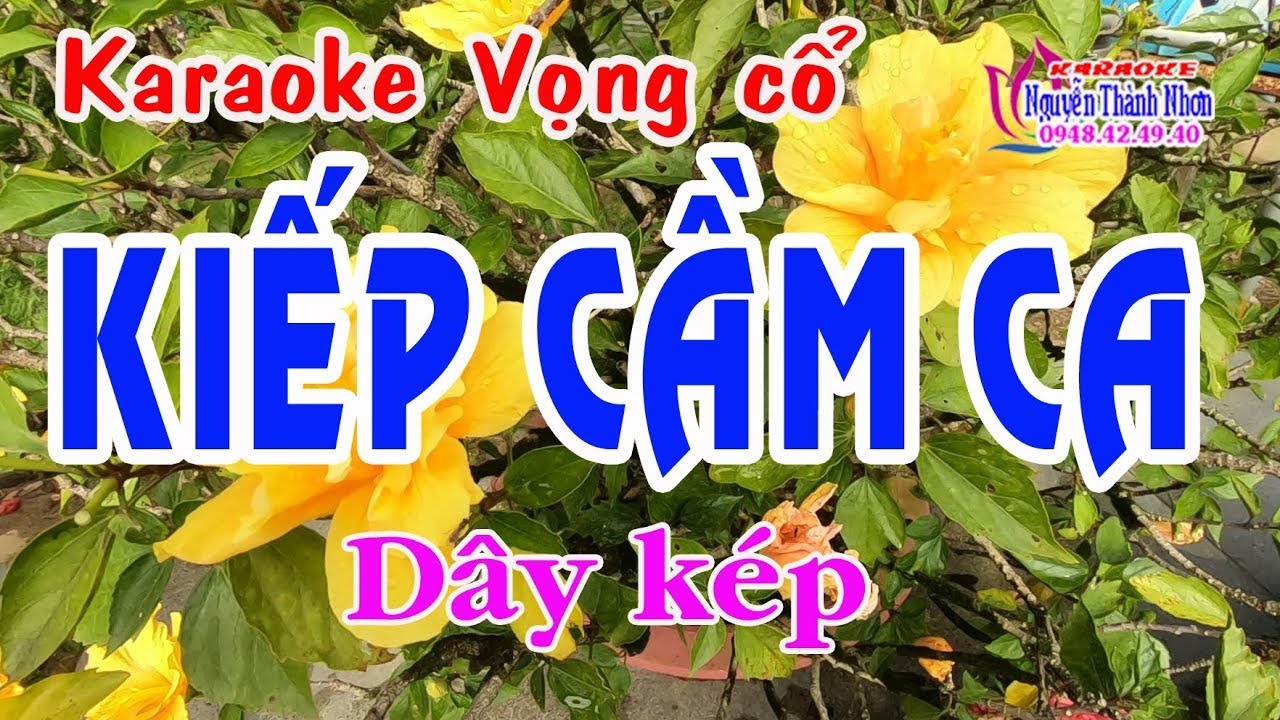 Karaoke vọng cổ KIẾP CẦM CA -DÂY KÉP
