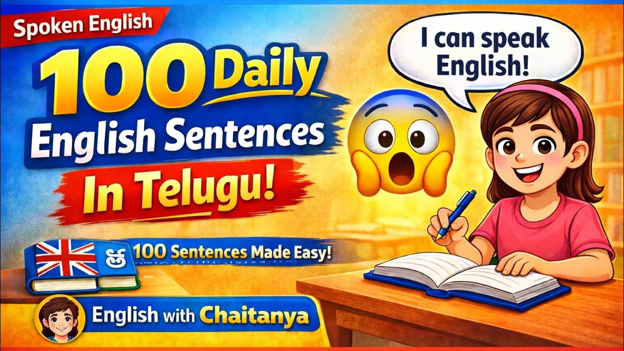100 Daily English Sentences – ఇప్పుడు తెలుగులో! 😲 ✅