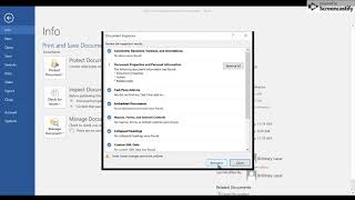 Print and Save Documents  Inspect a document for hidden properties or personal information