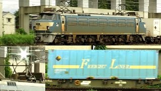 EF66 30 貨物列車 3064レ パンタスパークあり!!