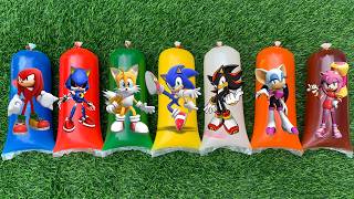 Sonic Hedgehog, Sonic Shadow, Knuckles, Tails, Metal Sonic, Super Sonic, Metal Sonic, Super Shadow