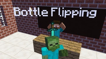 Monster School 1: Bottle Flipping | Minecraft Animation
