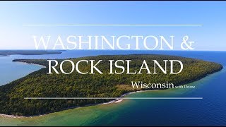 Washington & Rock Island Wisconsin Aerial View Filmed With Drone 4K