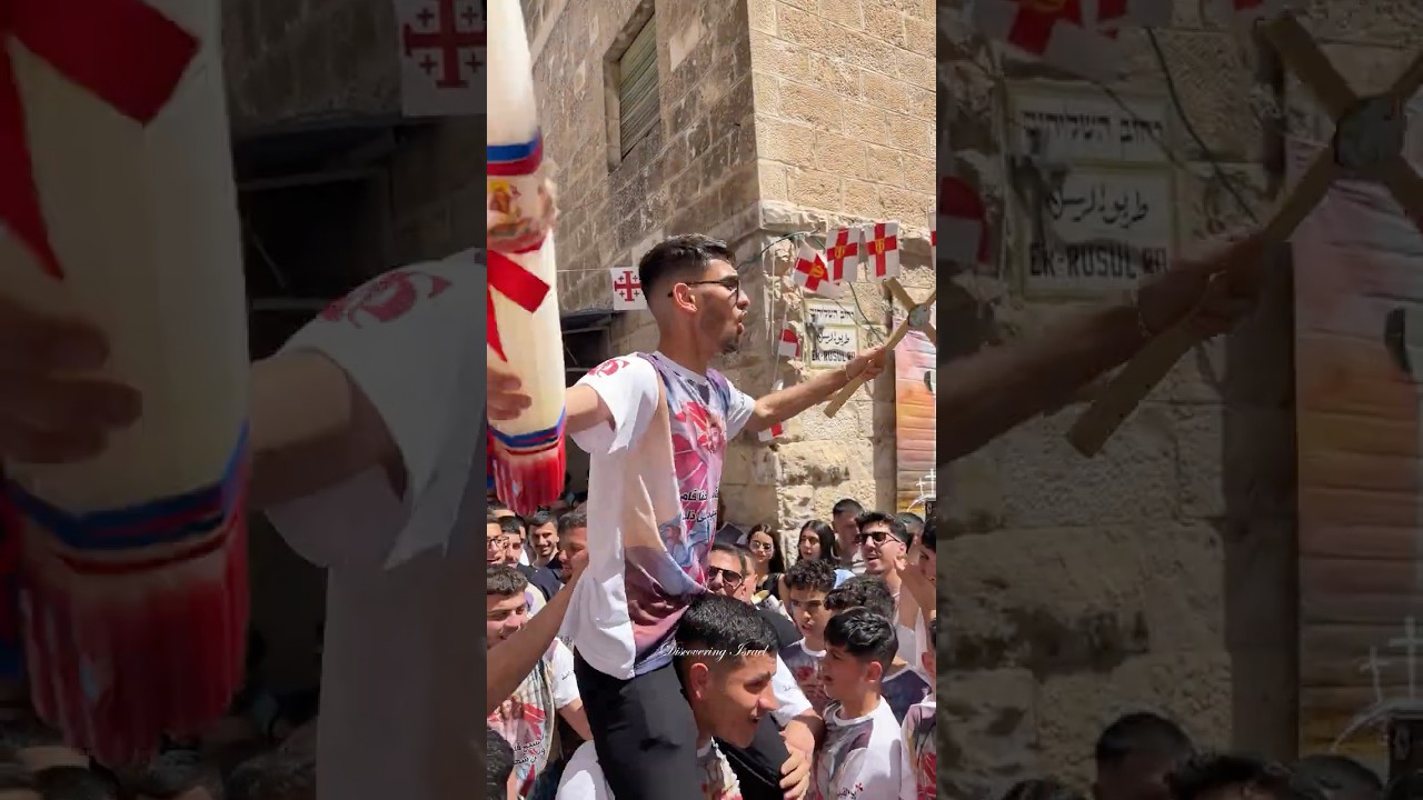 Celebrations of the descent of the Holy Fire in the Christian Quarter in Jerusalem, Israel 2025