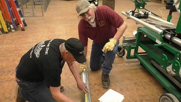 Bending a 90 degree stub-up in 4 inch EMT conduit with the Greenlee 881 Hydraulic Bender