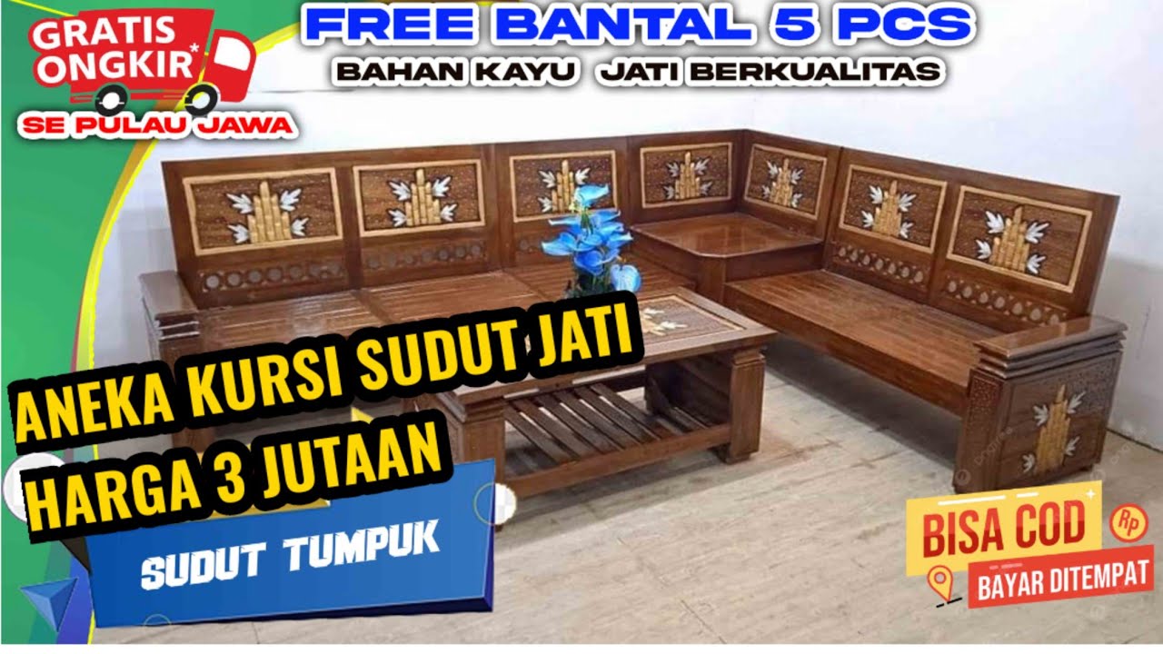 10 MODEL Kursi  Sudut  Ukir dan Minimalis HARGA  3 JUTAAN 