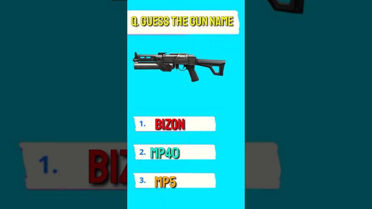 🤔 GUESS THE GUN NAME.. [ FREE FIRE QUIZ ] Challenge For FF Lover 😉 