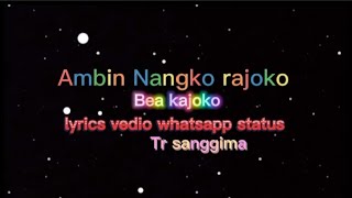 Ambin Nangko rajoko ||new garo vedios #lyrics #whatsapp_status #edit #alightmotionedit Black screen
