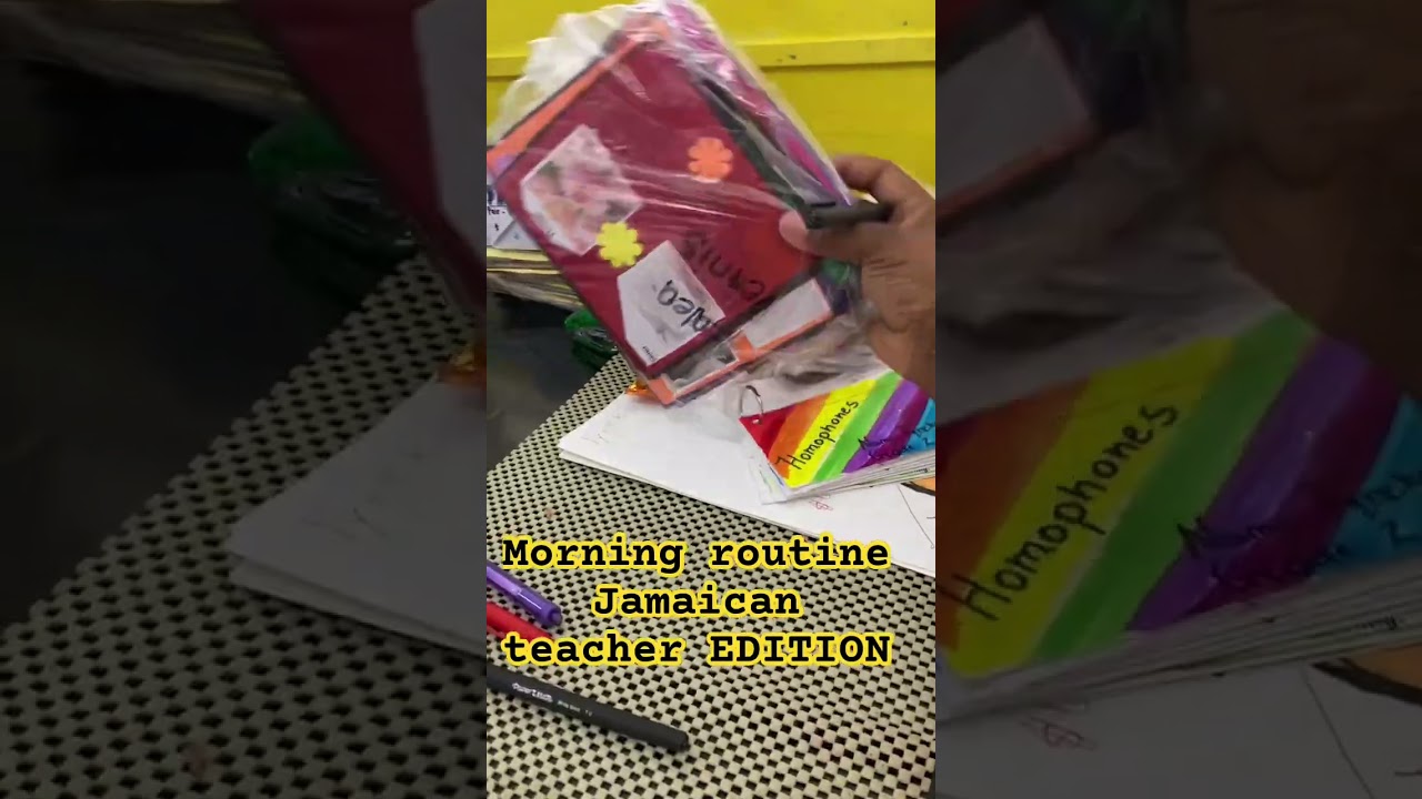 Jamaican teacher classroom morning routine 