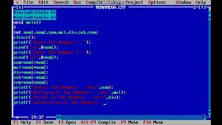 Sum, Multiply, Subtraction, Divide and Reminder of Any Two Numbers in C Language