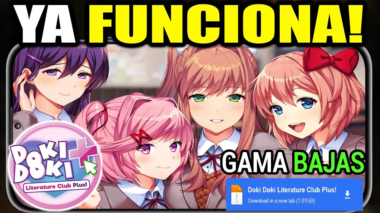 NUEVO DOKI DOKI LITERATURE CLUB PLUS OPTIMIZADO PARA ANDROID GAMA BAJA! | REVIEW y MAS! [UPDATE]