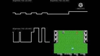 MSX 마성전설 사운드 파형 Knightmare sound oscilloscope view