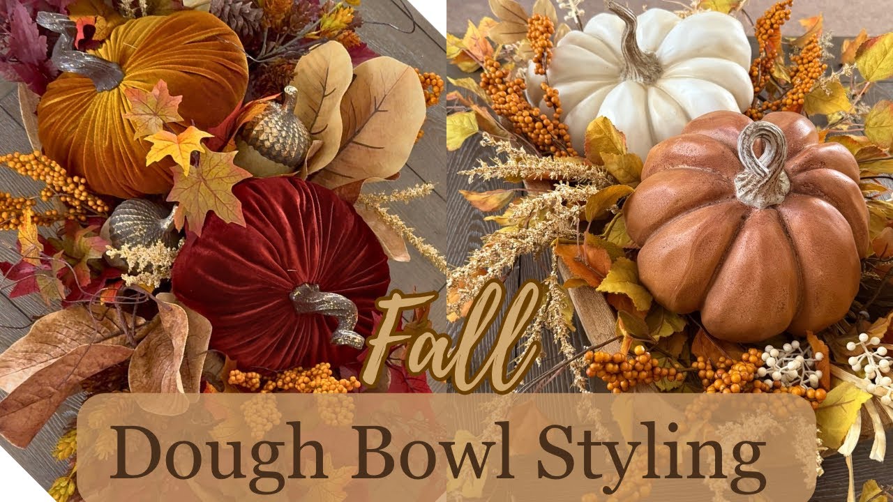 3 Ways to style a Fall Dough Bowl, Fall Floral Styling, Fall home decor ideas 2025 