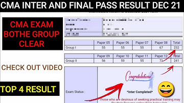 TOP 4 CMA INTER AND FINAL RESULTS DEC 2021