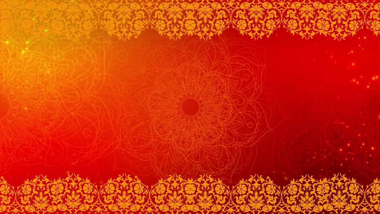 Red Traditional Festival Video Background || Wedding Video Background ||  Rangoli Background - YouTube